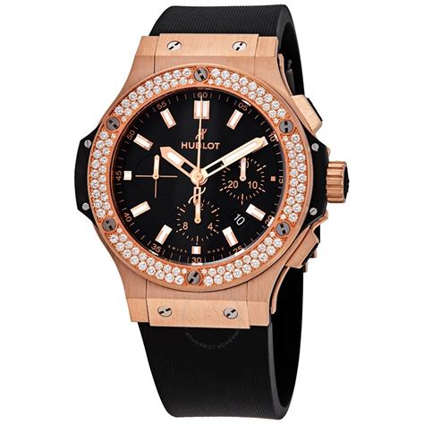 hublot rose gold diamonds 100k black diamonds|hublot big bang watch.